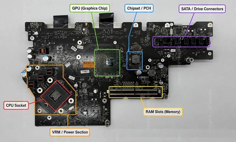 2010 Apple 21.527 Inch iMac NVIDIA Dedicated Graphics Logic Board Show All Parts